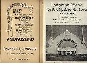 ORAN 5 MAI 1957 PLAQUETTE D INAUGURATION DU STADE MUNICIPAL  (2)
